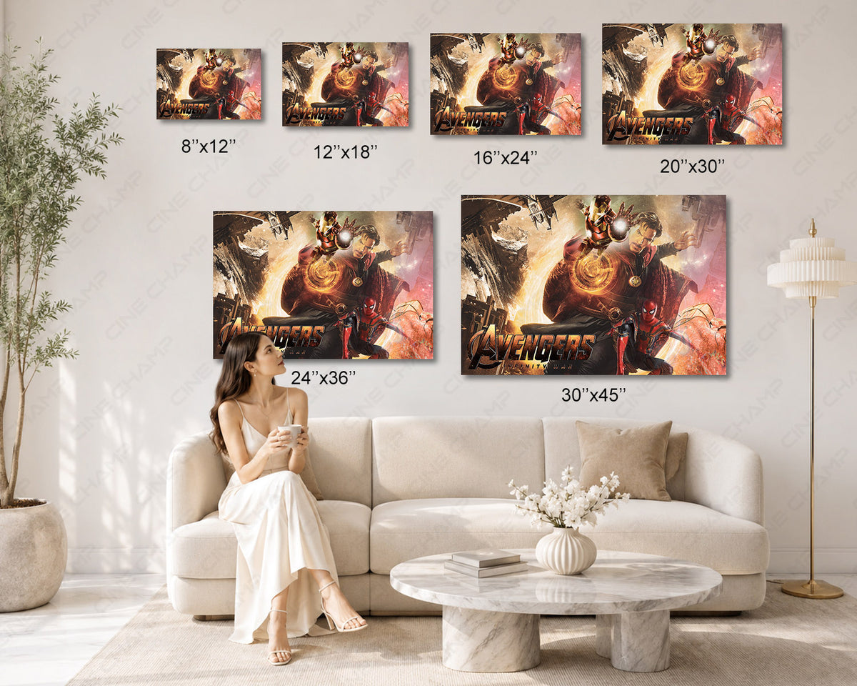 Avengers Infinity War Canvas Wall Art Marvel Superhero Movie Artwork