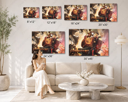 Avengers Infinity War Canvas Wall Art Marvel Superhero Movie Artwork