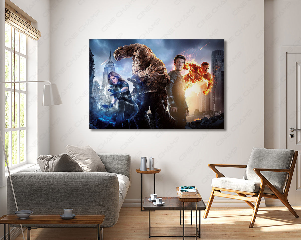 Fantastic Four Canvas Wall Art Marvel Superhero Team Movie Artwork