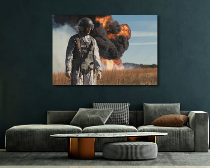 First Man Canvas Wall Art Neil Armstrong Apollo 11 Space Movie Artwork