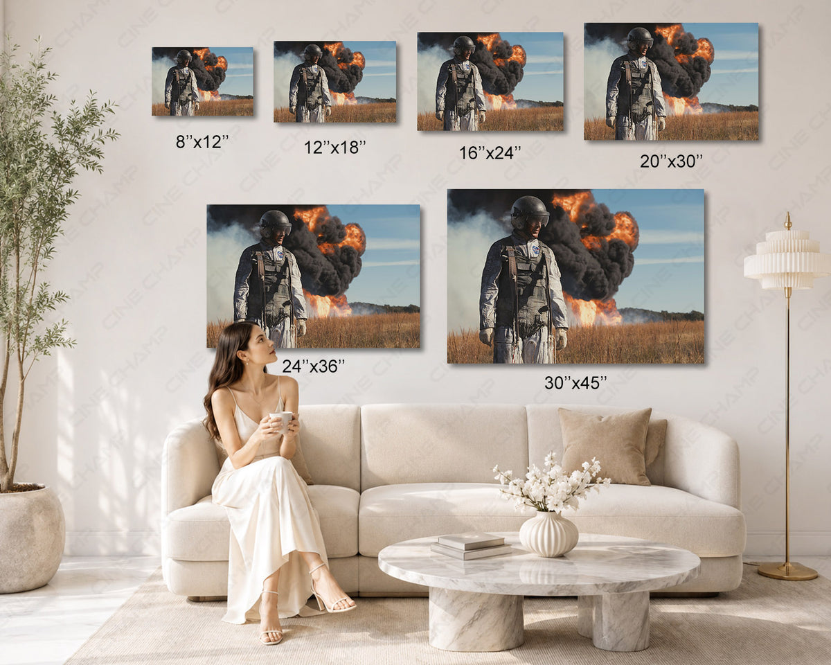 First Man Canvas Wall Art Neil Armstrong Apollo 11 Space Movie Artwork