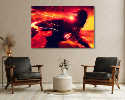 The Flash Canvas Wall Art DC Superhero Movie Decor