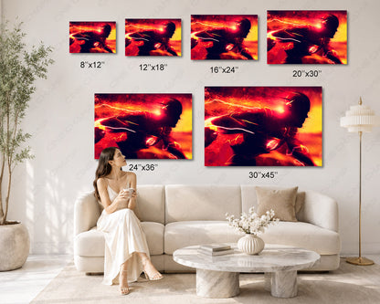 The Flash Canvas Wall Art DC Superhero Movie Decor