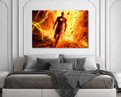The Flash Canvas Wall Art Barry Allen DC Superhero Decor
