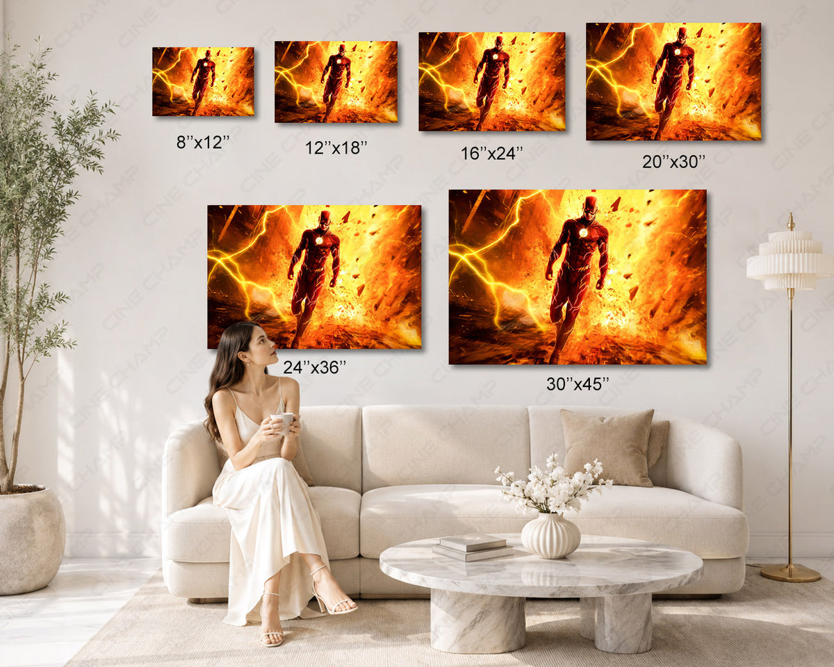 The Flash Canvas Wall Art Barry Allen DC Superhero Decor