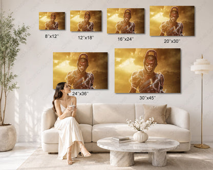 Flash Justice League Canvas Wall Art Barry Allen DC Superhero Movie Artwork
