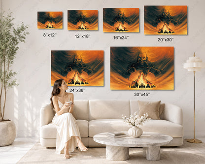 Furiosa: A Mad Max Saga Canvas Wall Art Wasteland Action Movie Wall Art