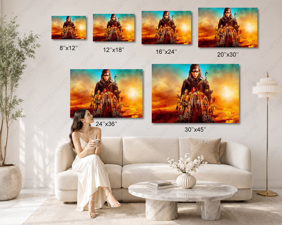 Furiosa A Mad Max Saga Canvas Wall Art Furiosa Action Movie Wall Decor
