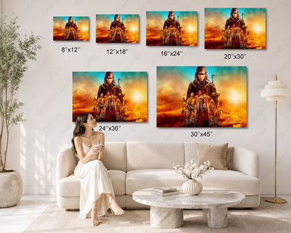 Furiosa A Mad Max Saga Canvas Wall Art Furiosa Action Movie Wall Decor