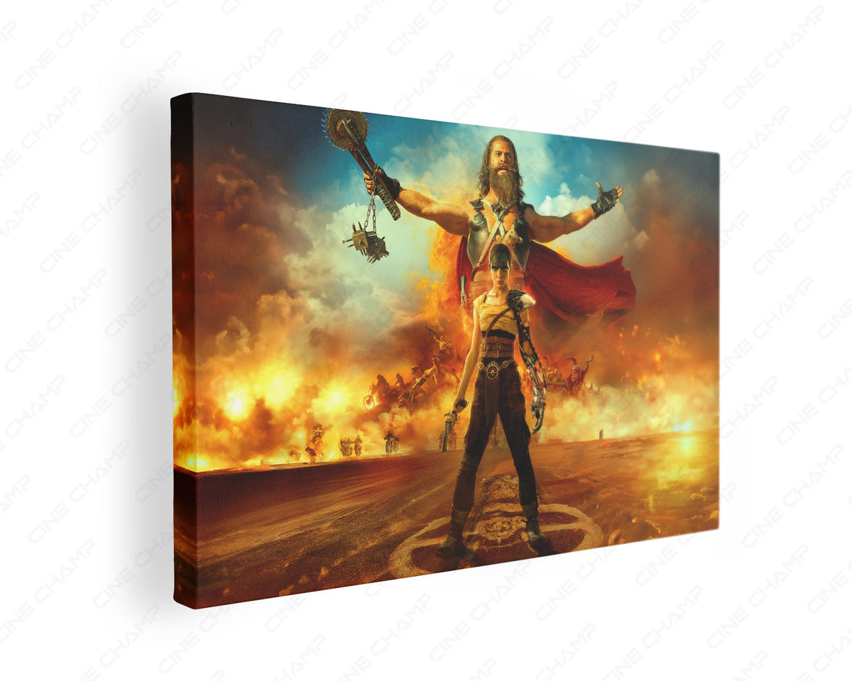 Furiosa: A Mad Max Saga Canvas Wall Art Mad Max Action Movie Decor