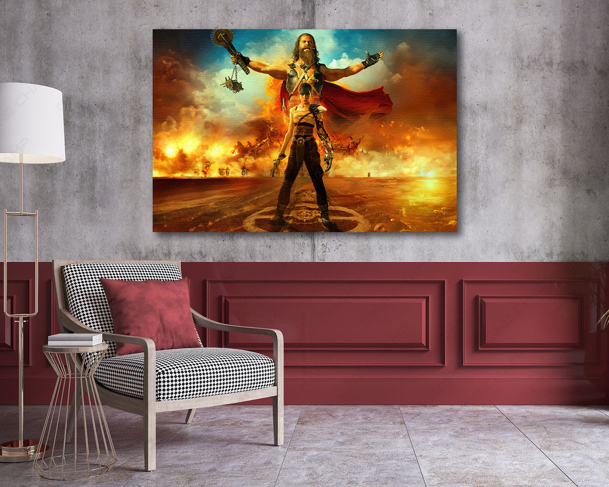 Furiosa: A Mad Max Saga Canvas Wall Art Mad Max Action Movie Decor