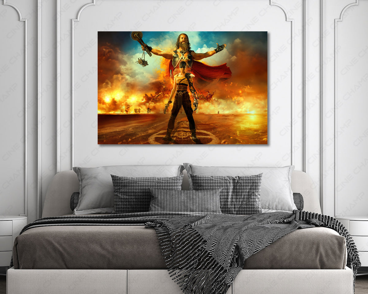 Furiosa: A Mad Max Saga Canvas Wall Art Mad Max Action Movie Decor