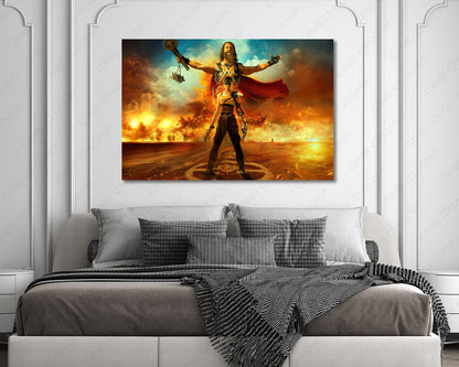 Furiosa: A Mad Max Saga Canvas Wall Art Mad Max Action Movie Decor