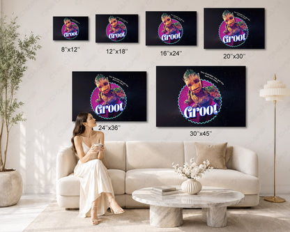 Groot Guardians of the Galaxy Canvas Wall Art Marvel Character Art