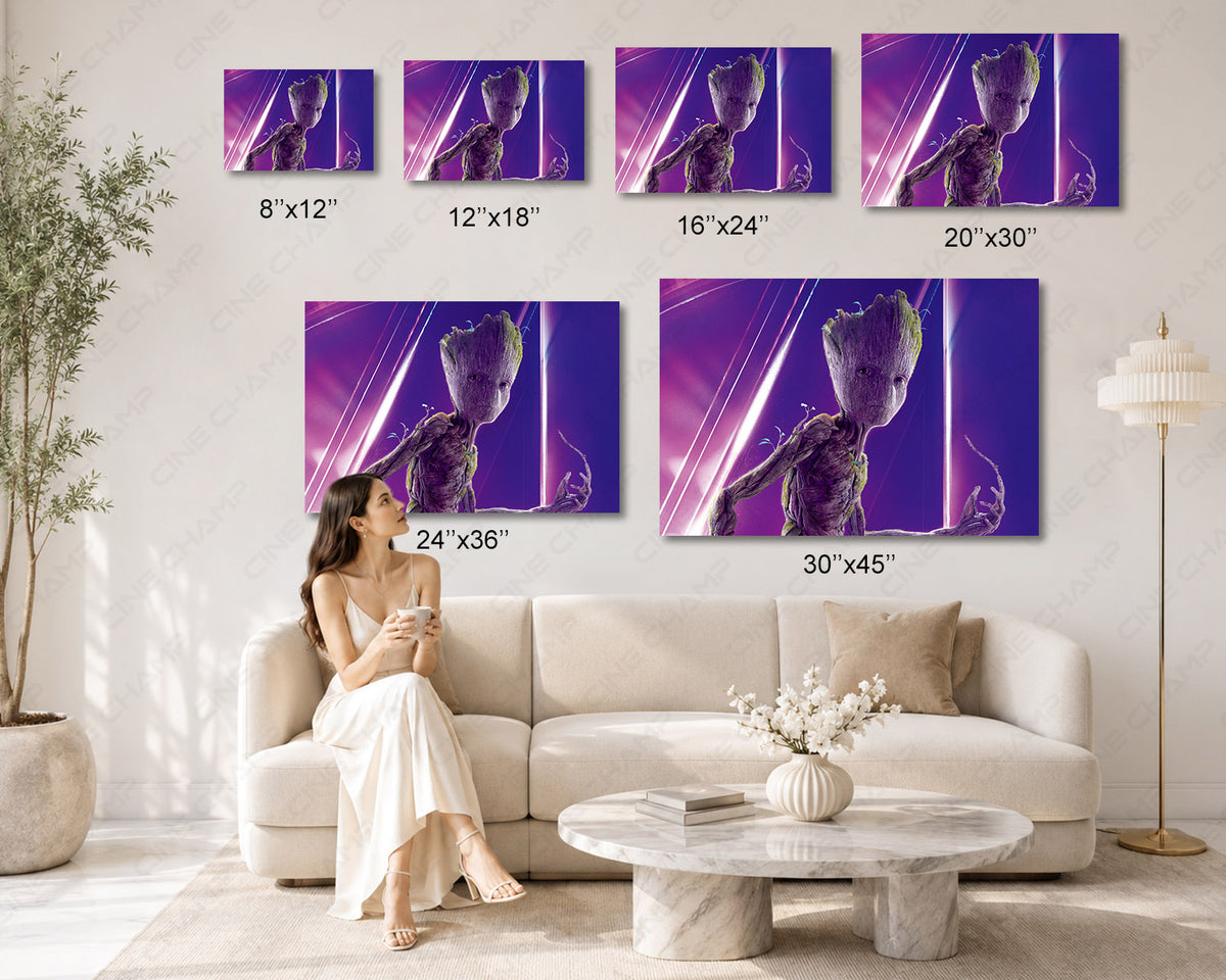 Groot Avengers Infinity War Canvas Wall Art Marvel Movie Print