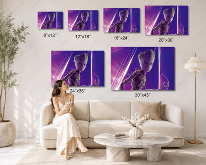Groot Avengers Infinity War Canvas Wall Art Marvel Movie Print
