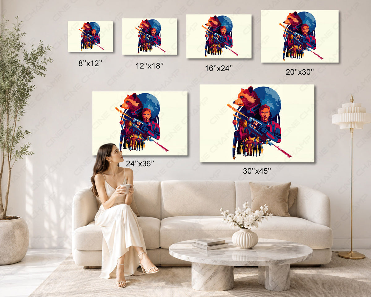 Guardians of the Galaxy Canvas Wall Decor Marvel Hero Game Room