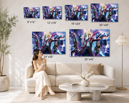 Guardians of the Galaxy Canvas Painting Marvel Heroes Wall Decor