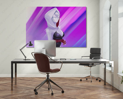 Gwen Stacy Spider-Man Across the Spider-Verse Canvas Print Marvel Wall Decor