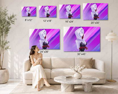 Gwen Stacy Spider-Man Across the Spider-Verse Canvas Print Marvel Wall Decor