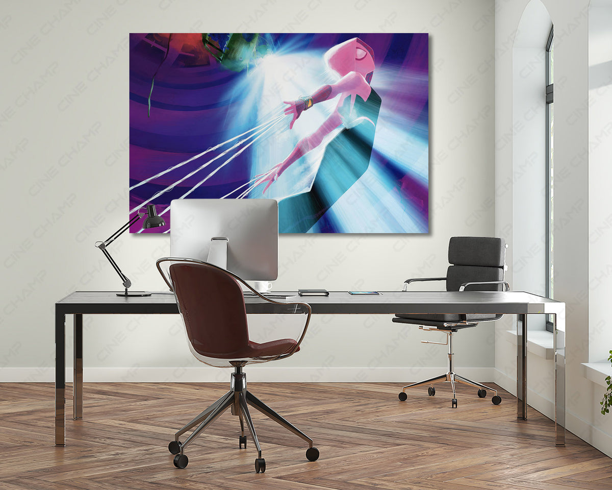 Gwen Spider-Man Across the Spider-Verse Canvas Wall Art Spider-Gwen Art