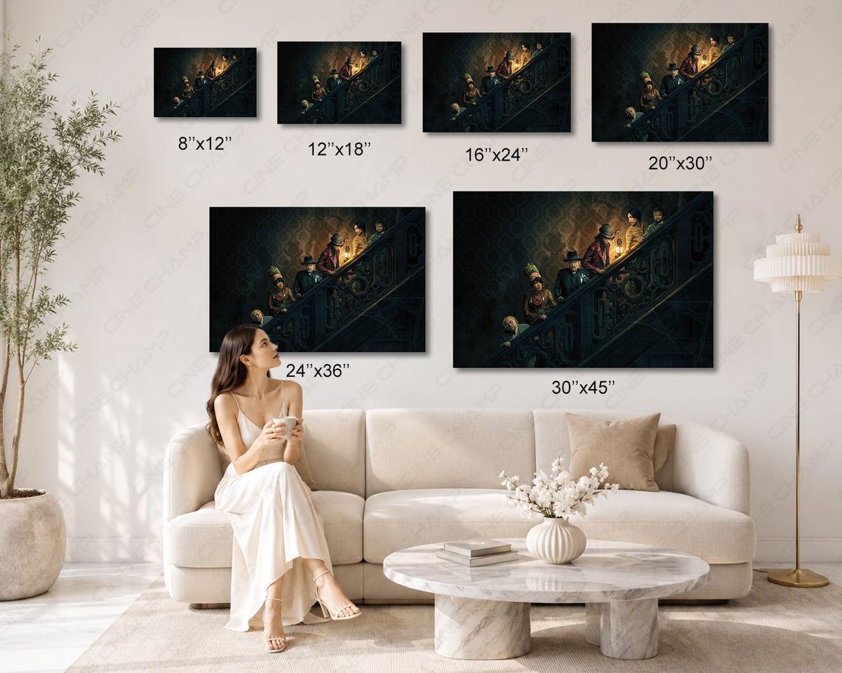 Haunted Mansion Canvas Print Spooky Gothic Movie Wall Art