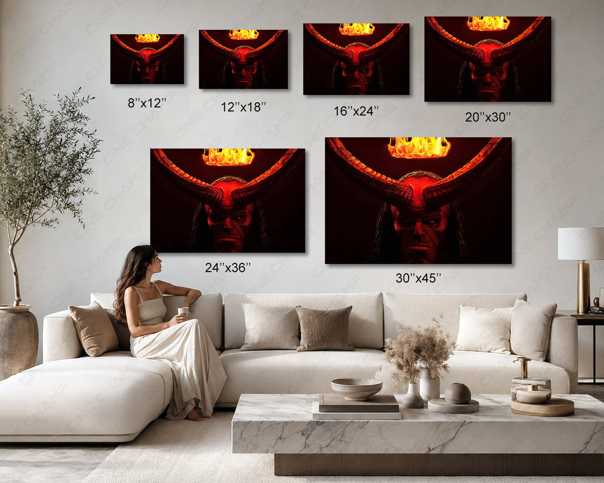 Hellboy Canvas Wall Decor Supernatural Canvas Art
