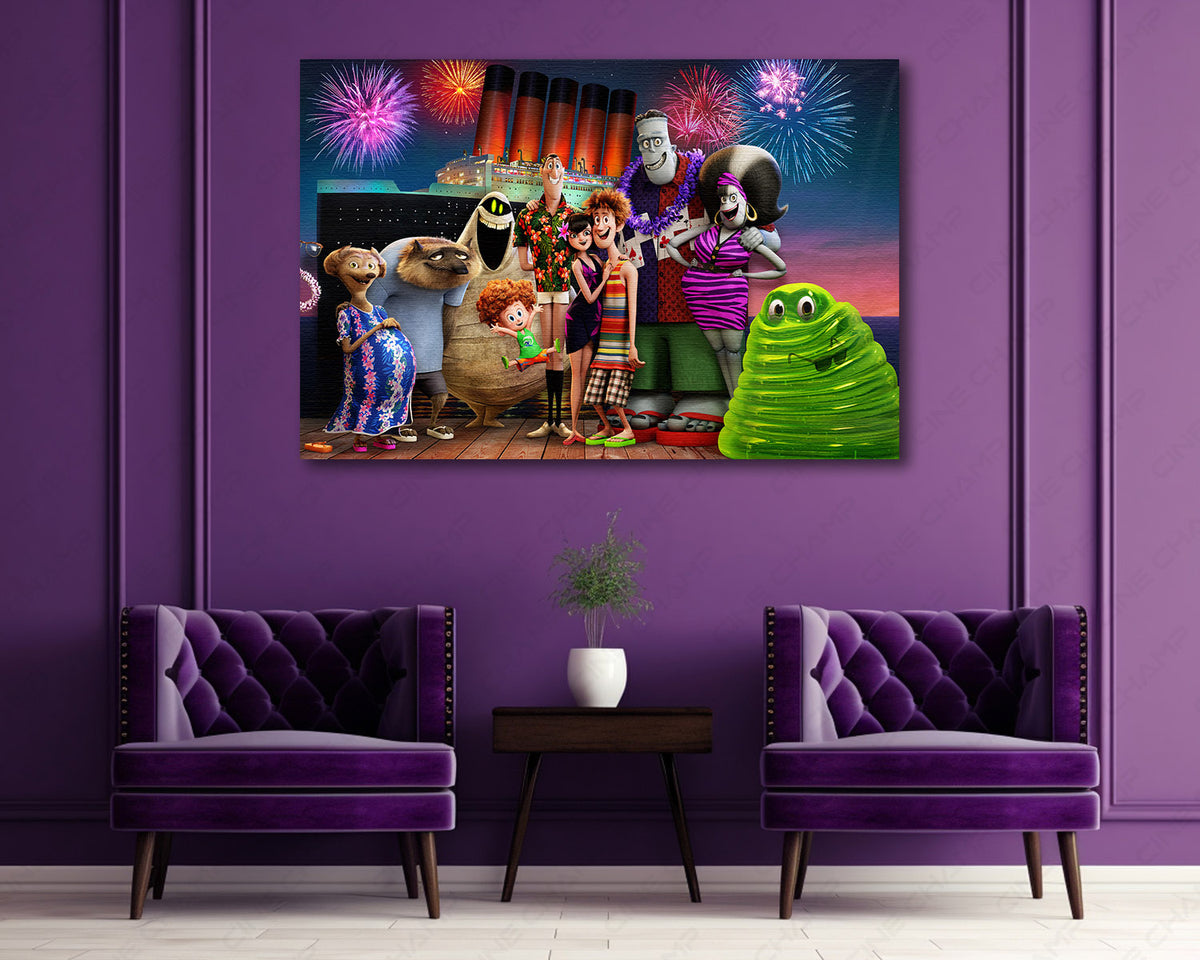 Hotel Transylvania 3 Canvas Art Summer Vacation Monster Wall Decor