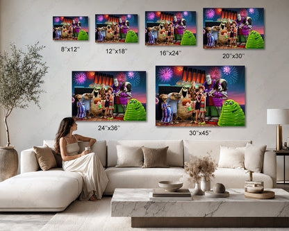 Hotel Transylvania 3 Canvas Art Summer Vacation Monster Wall Decor