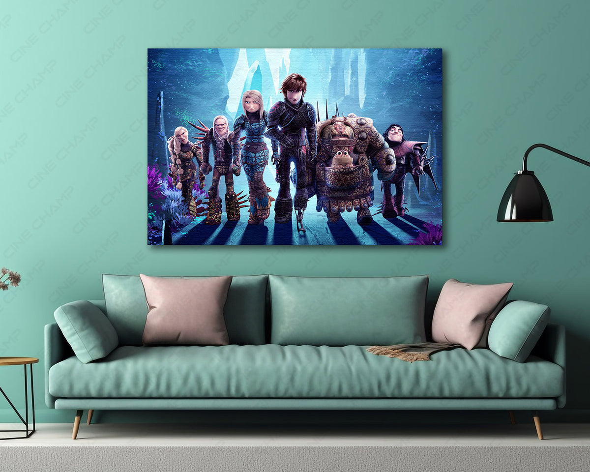 How to Train Your Dragon 3 Canvas Art Hidden World Toothless Wall Decor
