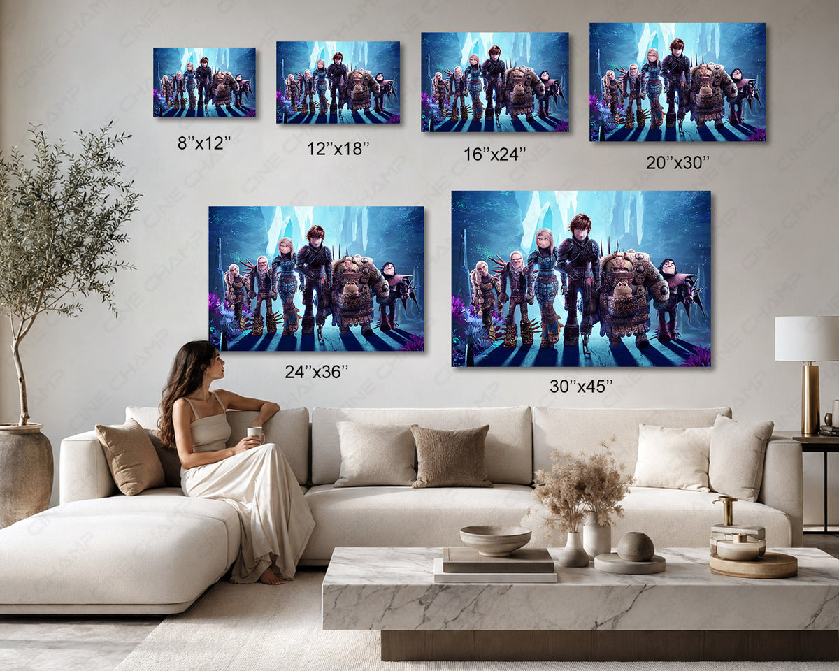 How to Train Your Dragon 3 Canvas Art Hidden World Toothless Wall Decor