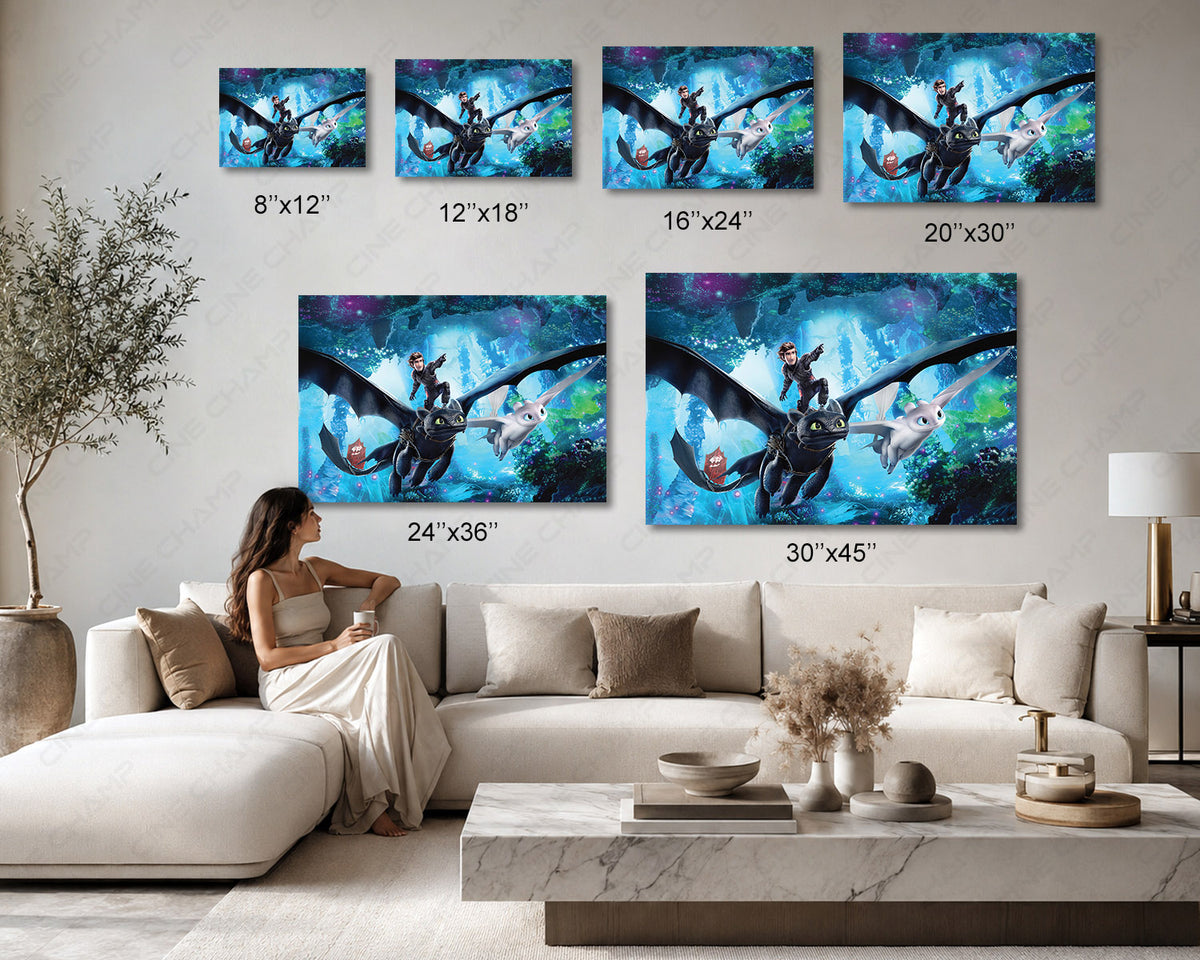 How to Train Your Dragon The Hidden World Wall Art Epic Dragon