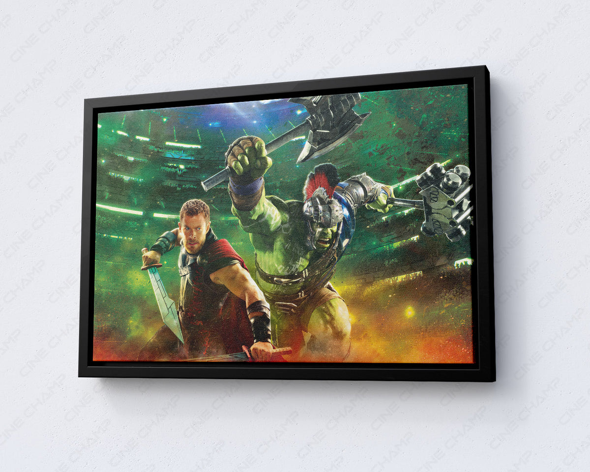 Thor and Hulk Ragnarok Canvas Art Marvel Superhero Wall Decor
