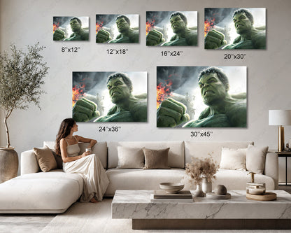 Hulk Canvas Print Incredible Hulk Marvel Wall Art