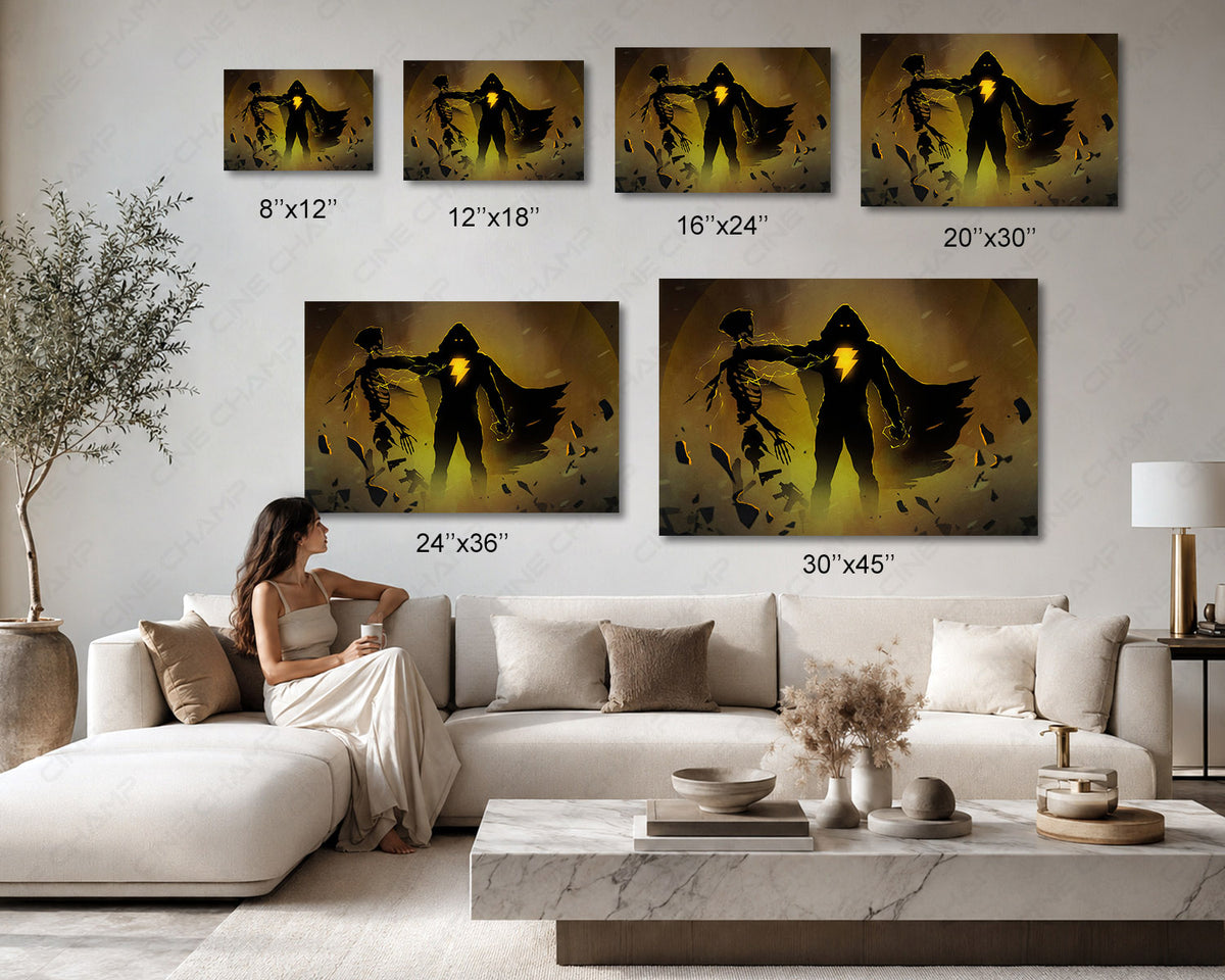 I Said It First Black Adam Canvas Bold Superhero Wall Art
