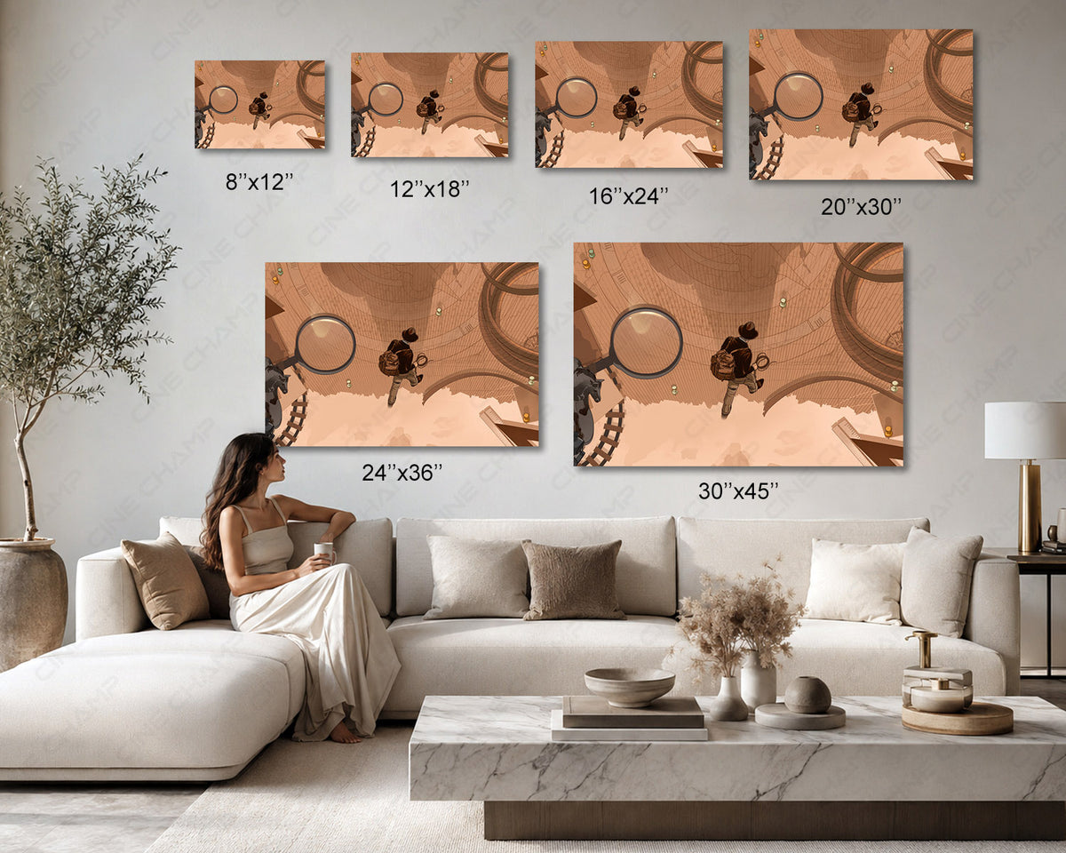 Indiana Jones Dial of Destiny Canvas Adventure Movie Wall Art