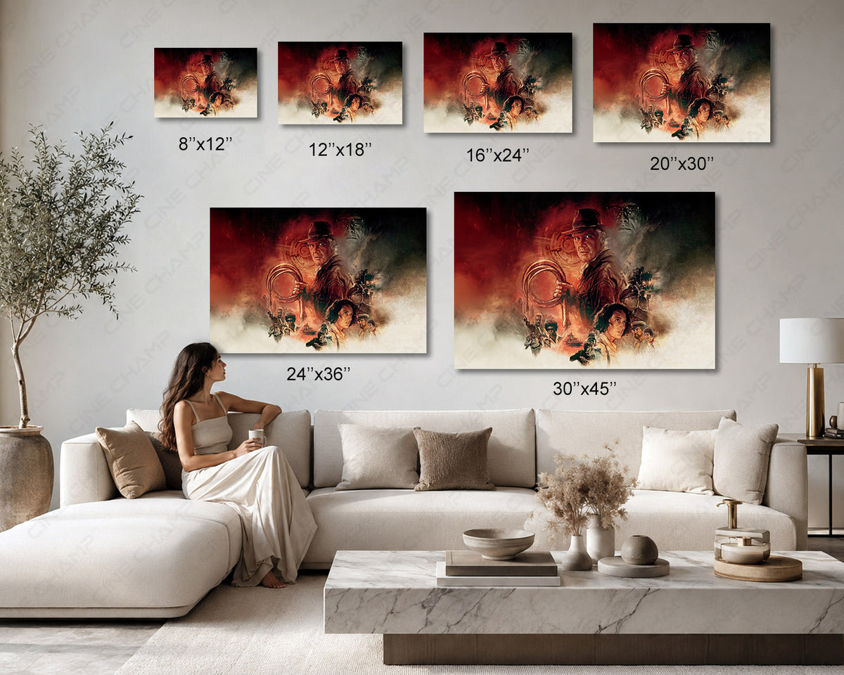 Dial of Destiny Canvas Wall Art Indiana Jones Legendary Movie Decor