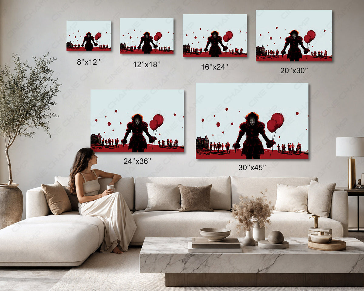 It Pennywise Canvas Print Horror Movie Wall Art Decor