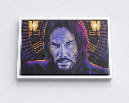John Wick Pop Art Canvas Print Modern Action Movie Wall Decor