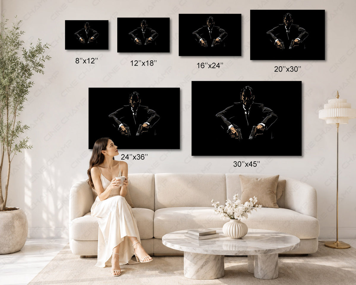 Baba Yaga Canvas John Wick Legendary Assassin Movie Wall Art