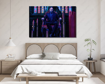 John Wick Cinematic Canvas Wall Art Keanu Reeves Underworld Movie Art
