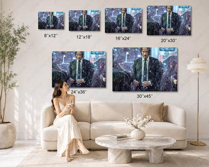 John Wick 3 Parabellum Canvas Keanu Reeves Action Movie Wall Art