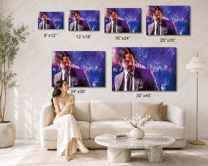 John Wick 3 Painting Canvas Print John Wick Parabellum Decor