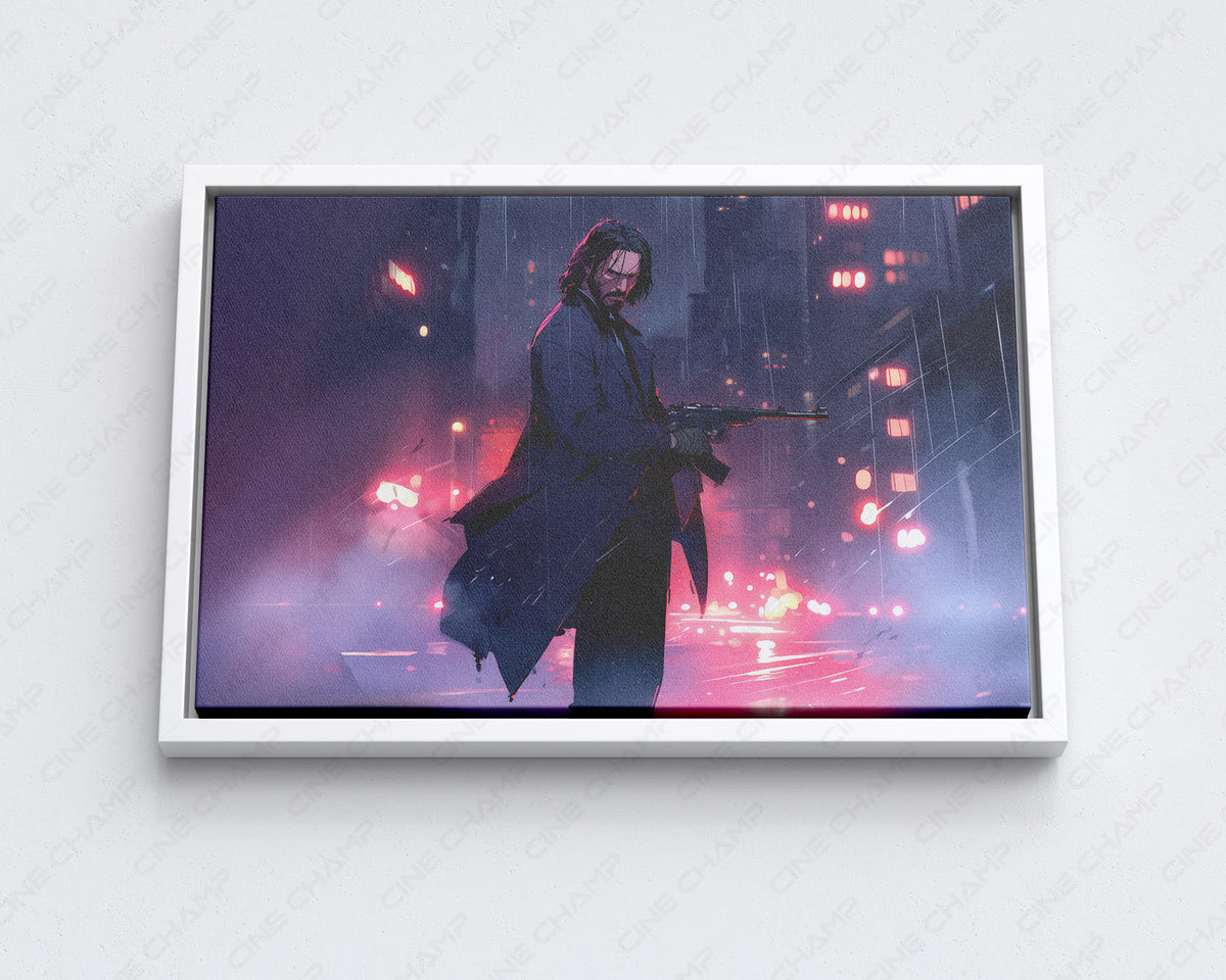 John Wick Desperate Escape Canvas Wall Art