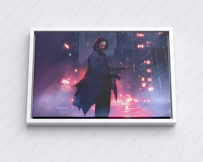 John Wick Desperate Escape Canvas Wall Art